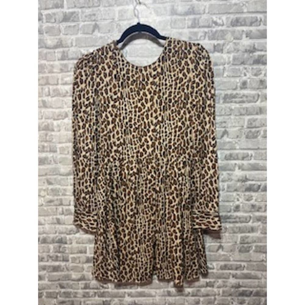 ZARA LEOPARD PRINT BABY DOLL DRESS - Picture 2 of 4